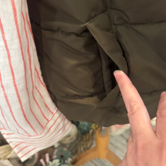 H&M PUFFER VEST COAT | Rich CHOCOLATE Brown | Oversized Neck | FUR LINED | S - Picture 4 of 13